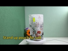 Papel branco laminado de alumínio papel de parede bolsas de alimentos reutilizáveis para especiarias lanches alimentos embalagens de sal