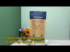 Bolsa de papel kraft com ziplock