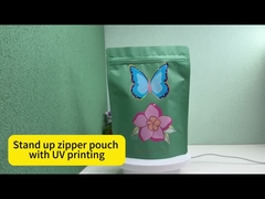 Luxury Design Gloss Spout UV Impresso Bolsas Recapotáveis Personalizadas Com Zipper Para Embalagens de Cosméticos