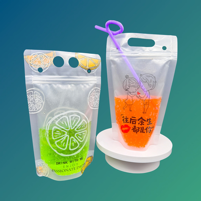 comprar Bolsas de plástico para bebidas personalizadas com fecho e canudos online manufacture