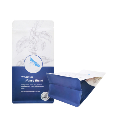comprar 500g 1lb papel kraft folha revestida lado Gusset sacos de café de fundo plano com válvula e fecho dianteiro online manufacture
