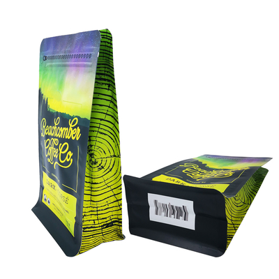 comprar 340 gramas 12 oz Matte Flat Bottom Side Gusset Sacos de Café com válvula e fecho frontal online manufacture