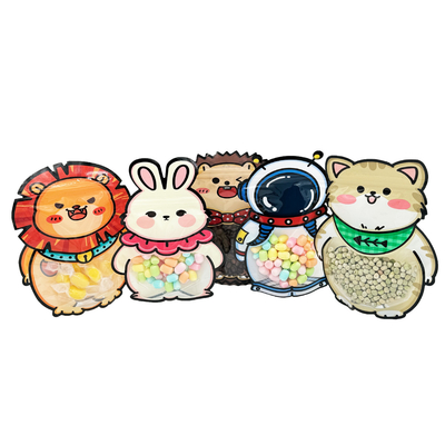 comprar Bolsas de forma de animal de design personalizado com fechadura de janela clara para crianças online manufacture