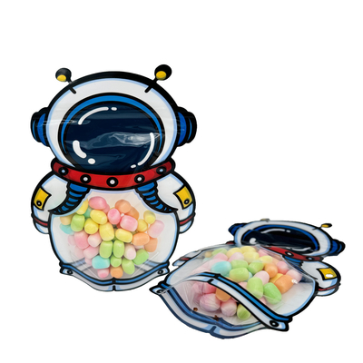comprar Bolsas de plástico em forma de astronauta em forma de astronauta Bolsas de plástico em forma de plástico bolsas de comida bolsas de ziplock para embalagem biscoitos alimentos secos online manufacture