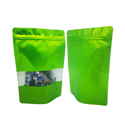 comprar Fresco design verde folha de revestimento à prova de odor superfície fosca de janela bolsas reutilizáveis sacos de ziplock para armazenamento de alimentos online manufacture
