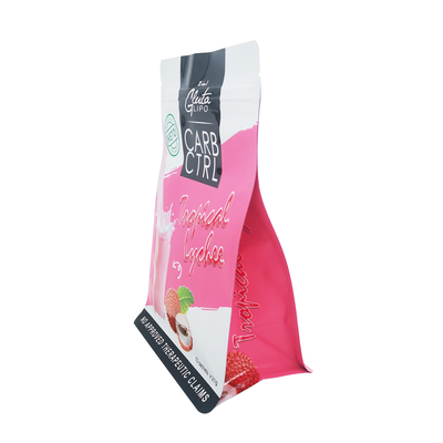 comprar Impressão UV especial Brilhante parcialmente fosco Flat Side Bottom Gusset Bag com fecho para embalagem em pó de alimentos online manufacture