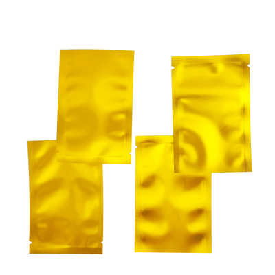 comprar Sacos de folha de Mylar plana de ouro metálico com tampa aberta para alimentação, armazenamento de acessórios online manufacture