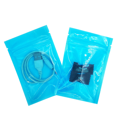 comprar Sacos de armazenamento de alimentos refeitáveis de azul claro e plano Sacos de vedação térmica com fecho para embalagens de alimentos online manufacture