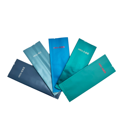 comprar Folha de metal laminada Selo térmico lado bolsas Gusset para chá grão de café cor azul hermética online manufacture