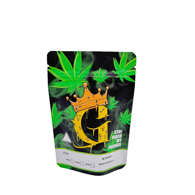 comprar Candeias personalizadas Mylar Ziplock Sacos de armazenamento de alimentos 3.5g Recapotável online manufacture