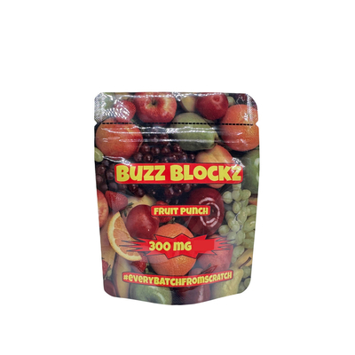 comprar 300mg Custom Design Digital Impresso Bolsas Stand Up Bolsas de Zipper para Fruta Punch Sabor Doces Gummies Embalagem online manufacture