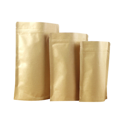 comprar Folha de alumínio laminada Kraft castanho Stand Up pouch com fecho online manufacture