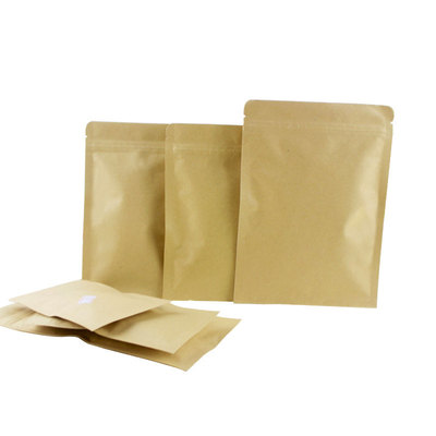 comprar Folha de alumínio revestida de papel de kraft selável por calor Bolsa de fecho plana para grãos de café Folhas de chá lanches Embalagens alimentares online manufacture