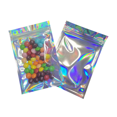 comprar 6x9 polegadas Proof odor Flat folha re-sealable Holographic Mylar Zipper sacos para festa Favor armazenamento de alimentos Embalagem de alimentos online manufacture