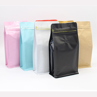 comprar FDA aprovou sacos de café de fundo plano com válvula sacos de café personalizados com válvula online manufacture