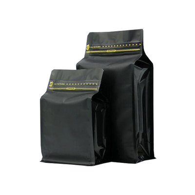 comprar 16 oz 1 Lb Matte Black Wholesale Coffee Bags com Desgaseadora de Valva e Ziplock Lateral Flat Bottom online manufacture