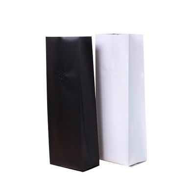 comprar Gusset lateral Retro Selo Folia de vedação lateral revestida de fundo plano Sacos de café 0,5 lb 1 lb 2 lb Branco Preto com válvula desgaseadora online manufacture
