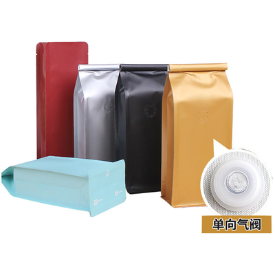 comprar 1lb 2lb papel alumínio fundo quadrado sacos de feijão de café com válvula de lata de gravata online manufacture