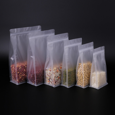 comprar Cargas pesadas Matte Quadrado transparente de fundo Stand Up Bolsas Sacos com fecho de fecho para alimentos, chá de flores, embalagens de café online manufacture