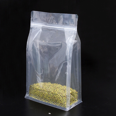 comprar Carga pesada transparente transparente fundo plano em pé bolsas sacos com ziplock refeitável para alimentos snacks frutos secos embalagem online manufacture