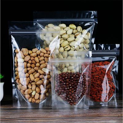 comprar Sacos de plástico transparentes e reabre-se com fechadura por fecho de fechadura com entalhe de lágrima para doces, lanches, frutas secas, embalagens de alimentos online manufacture