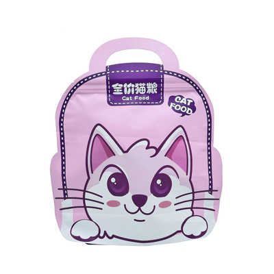 Carinhosos sacos escolares cor-de-rosa de fundo plano Saco de armazenamento de alimentos para cães Saco de comida para gatos Embalagem de guloseimas com alça de fecho