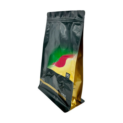 2.5kg Custom Brilhante Dourado Pesado Forte Alumínio Folha de Metal Recapotável Quadrado Bottom Seco Saco de Embalagem de Alimentos para Cão