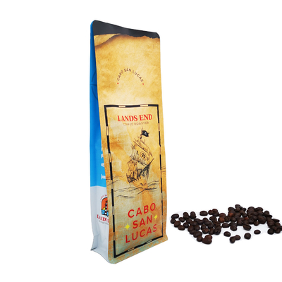 500 gramas 1.1 LB Matte Flat Bottom Pouches Bag com Zipper Desmontável para Embalagens de Grãos de Café