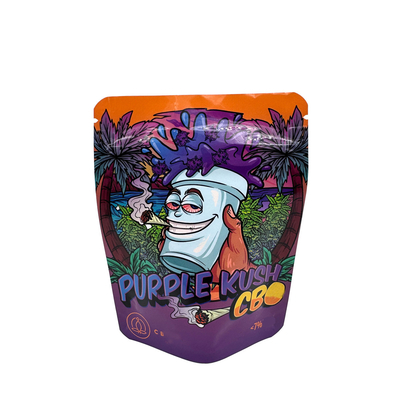 Gloss Superface Foil Laminated Childproof Top Zipper Pouch Bags 3.5 G Stand Up para embalagem de ervas daninhas