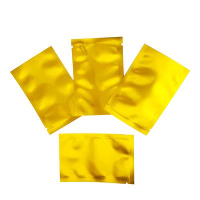 8cm x 12cm Premium Brilhante Metallic Gold Mylar Folha Open Top Pouch para pós Especiarias Snack sacos de armazenamento de alimentos