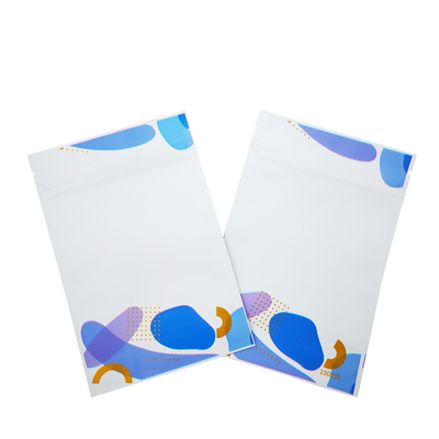 Bolsas de embalagem de plástico à prova de luz impressas sob medida, com vedação de 3 lados, em folha de alumínio, revestidas com máscara facial, para folha de máscara facial