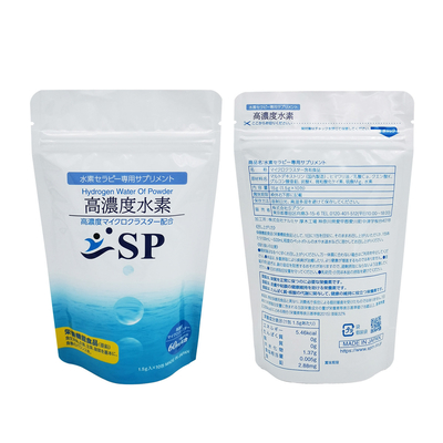 High Barrier Aluminium Laminated Foil Stand Up Pouch para armazenamento Embalagem de água rica em hidrogênio