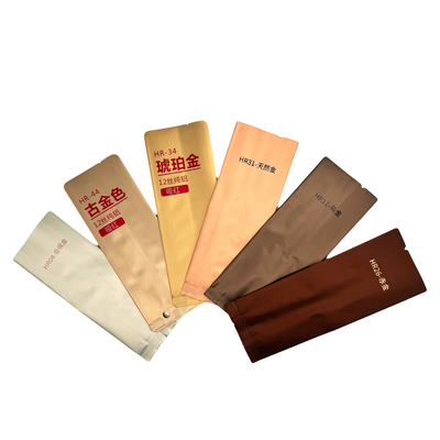 Sacos de embalagem de borracha de cor dourada à prova de odor, herméticos, seláveis, impressos, para chá solto