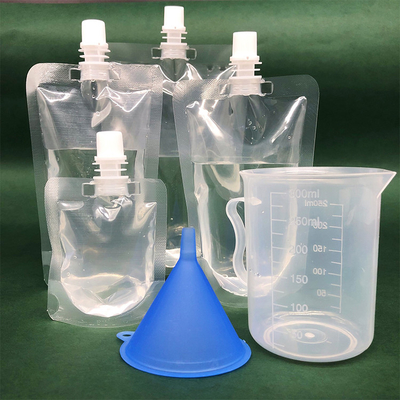 Bolsas de borracha transparente e transparente para embalagens de leite, suco, bebidas e café