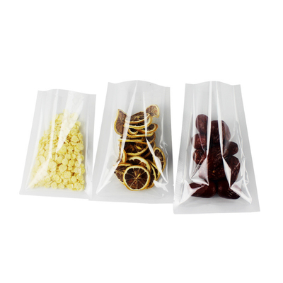 Bolsas de embalagem de alimentos transparentes, confortáveis e duráveis, fechadas de três lados